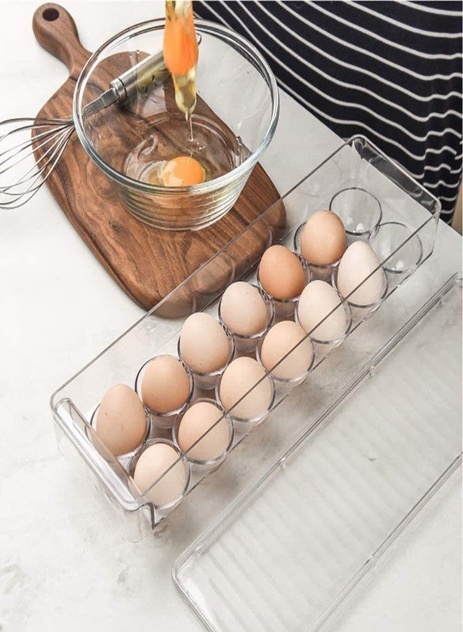 LDG WARE Egg Tray 14 Eggs for Fridge | Non-Breakable Egg Storage Box for Fridge | BPA-Free Egg Container with Lid | Egg Holder for Fridge | Eggs Tray Box 14 Eggs | Fresh Egg Basket for Kitchen Storage - Image 1